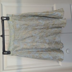 Francesca's Collections Light Blue and Beige Skirt